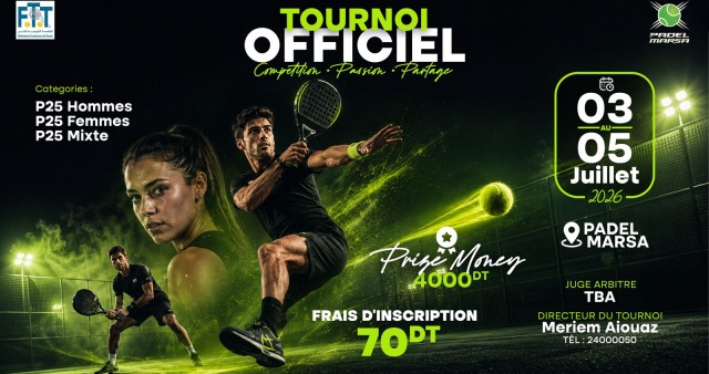 P25H & P25F & P25Mixte - Padel Marsa